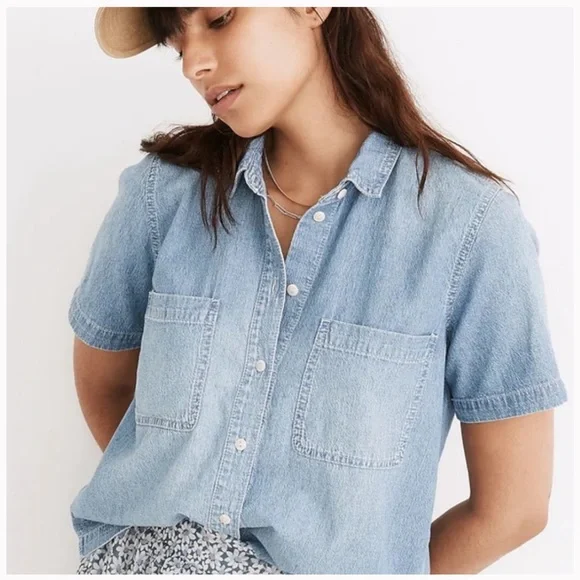Madewell denim button-up shirt S - Picture 3 of 4